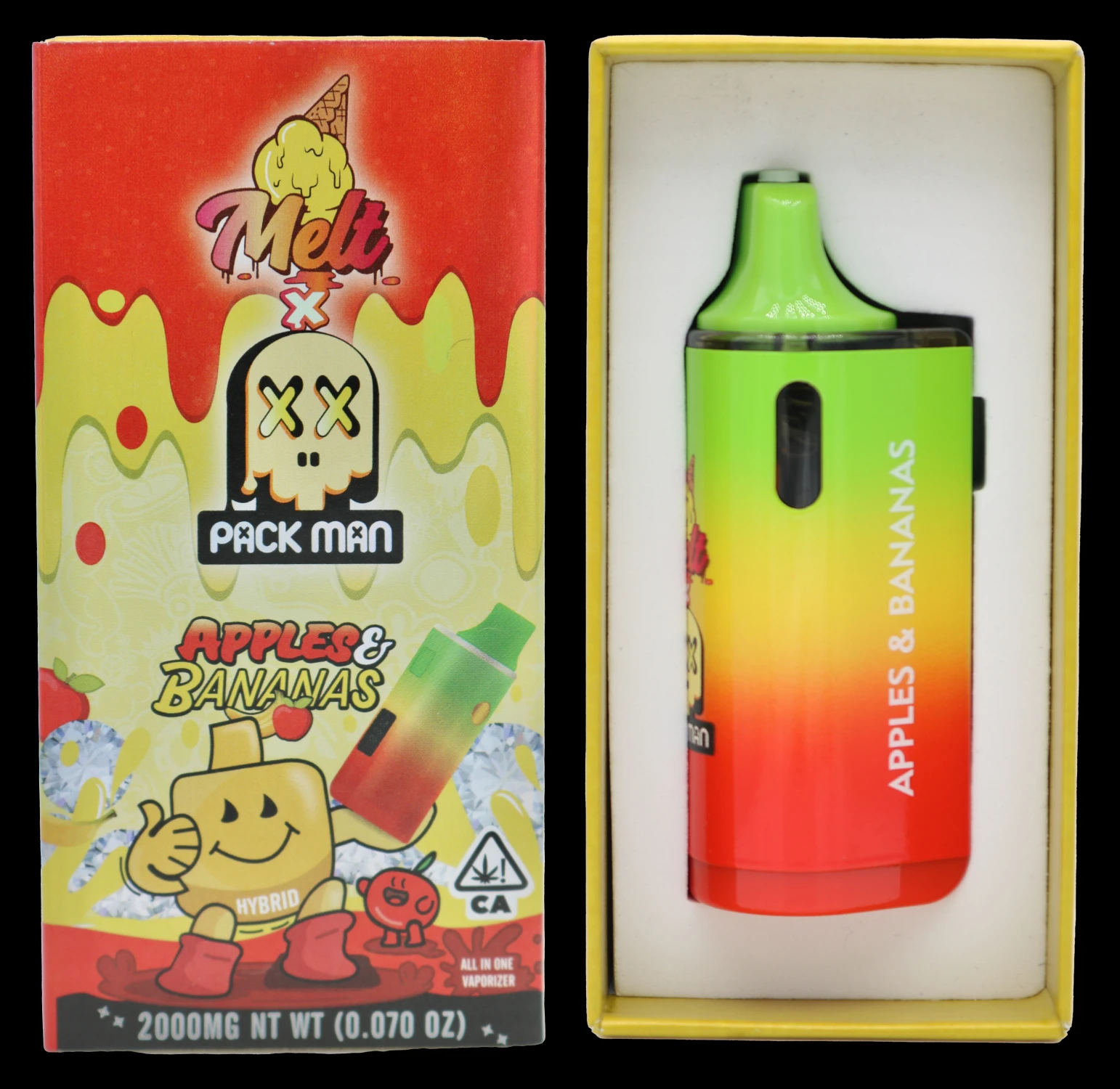 Melt Pack Man Apples and Bananas Charging Battery